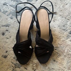 Loeffler Randall Black Pleated heels